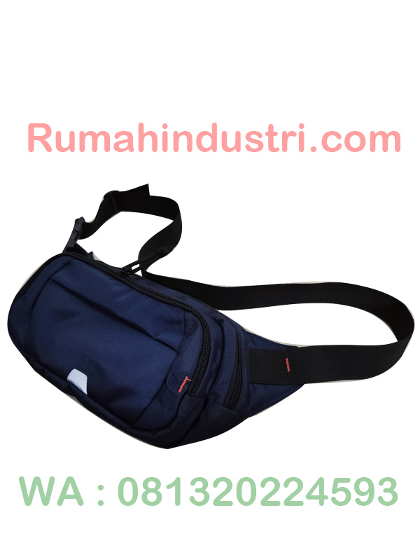 tas pinggang navy kiri